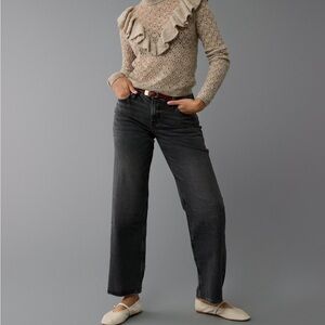 AE Stretch Curvy High-Waisted Stovepipe Jeans – Size 16